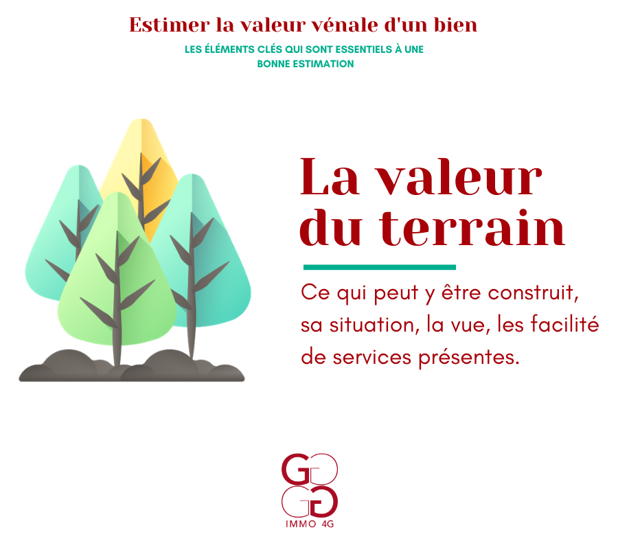 Estimer la valeur vénale d'un bien - la valeur du terrain