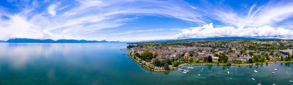 Vue aérienne de Morges