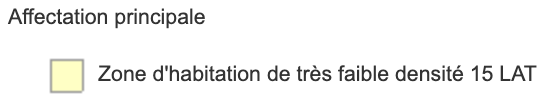 Affectation principale - Zone d'habitation - Recherche LPPPL